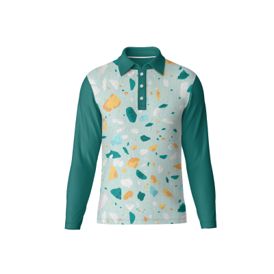Long Sleeve Sublimated Polo Shirt