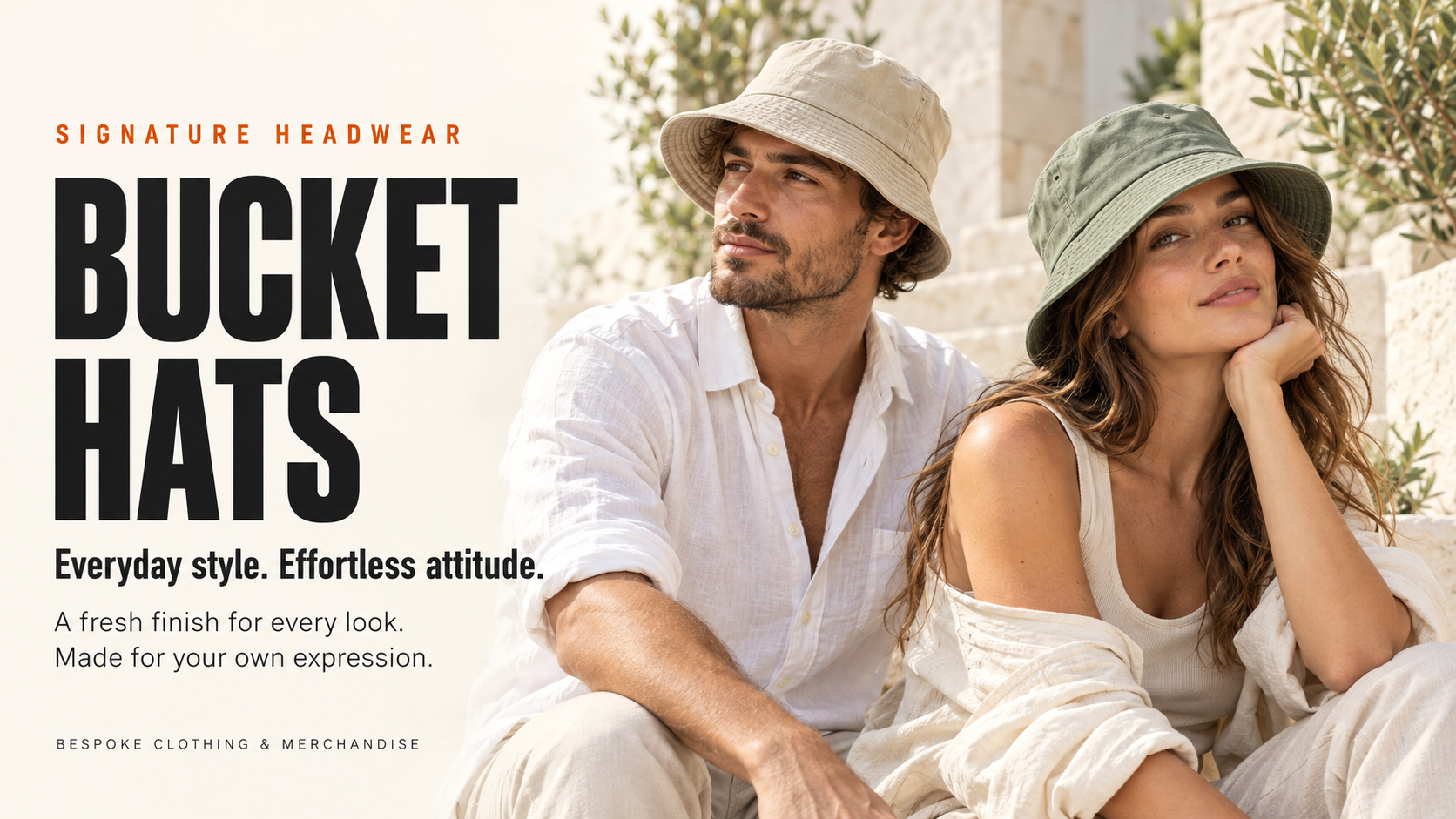 Bespoke bucket hats streetwear campaign